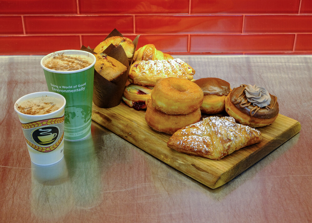 Pastries with coffee