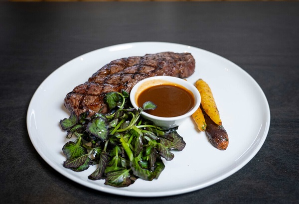 Steak dish at caffe italiano