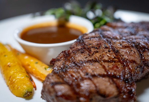 upclose image of steak dish at Caffe Italiano
