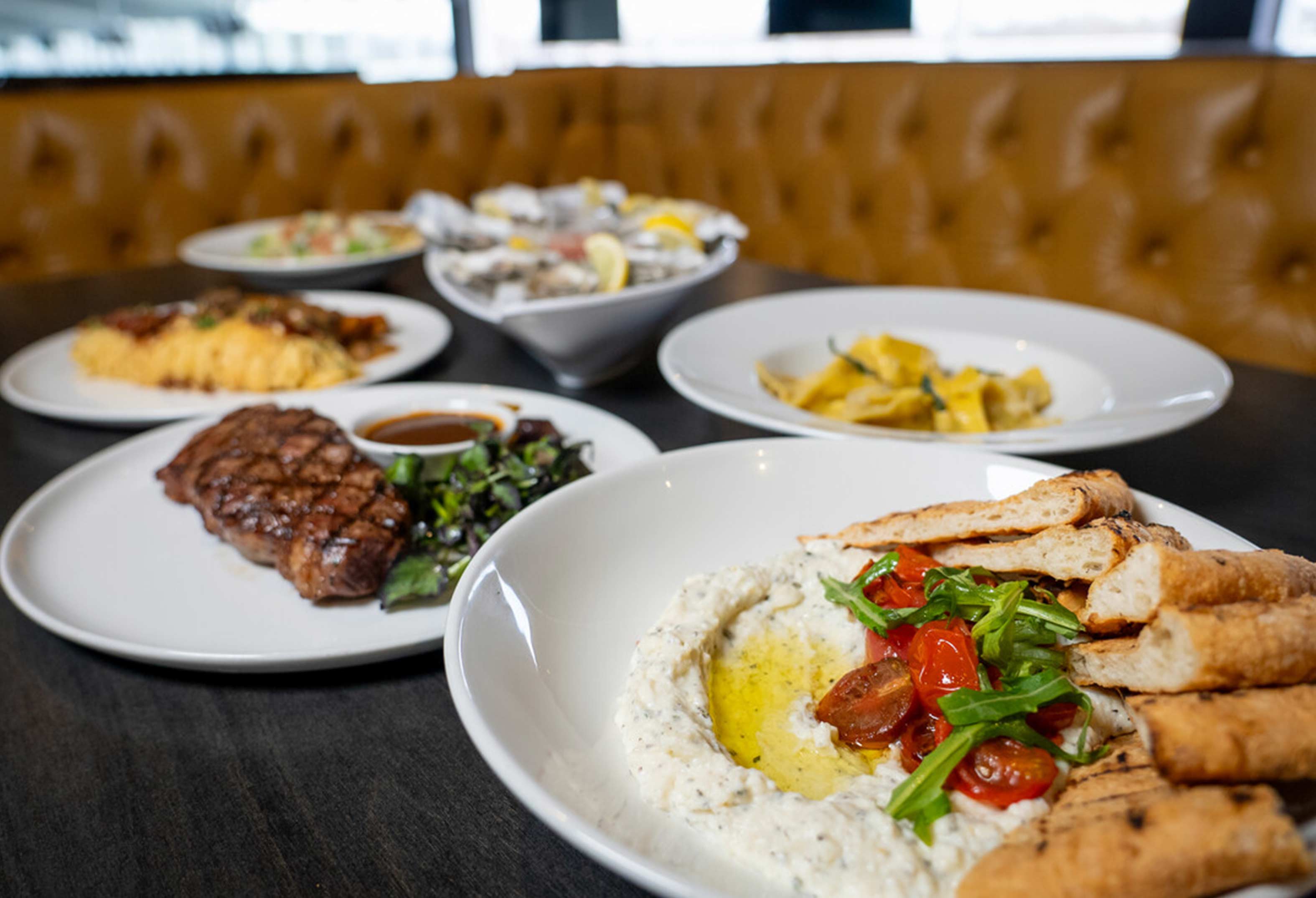 spread of different meals at Caffe Italiano