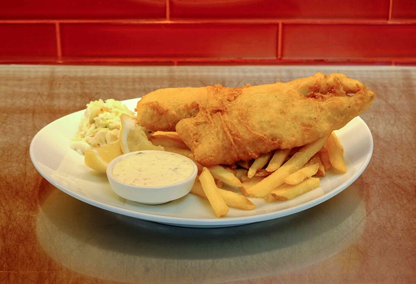 fried dish with fries at Mr. Lucky's