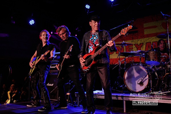 Music group performing at a concert