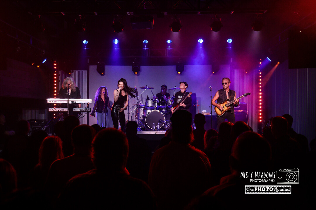 Music group performing at a concert